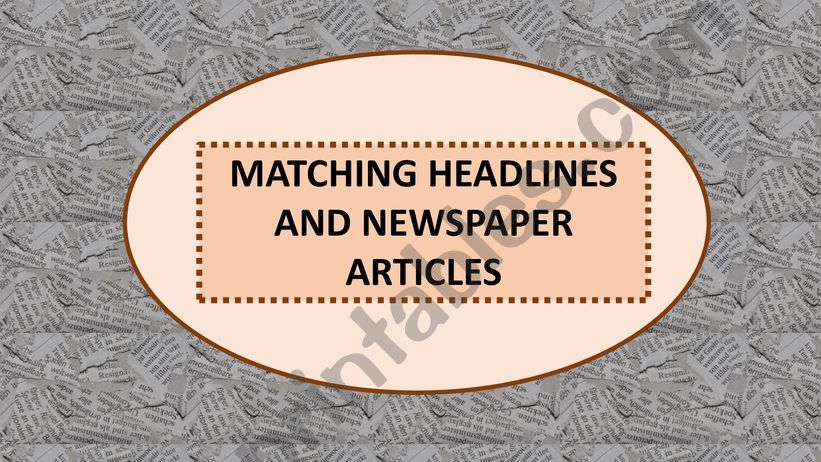 Matching headlines and newspaper articles