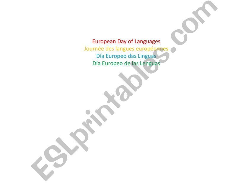 European Day of Languages powerpoint