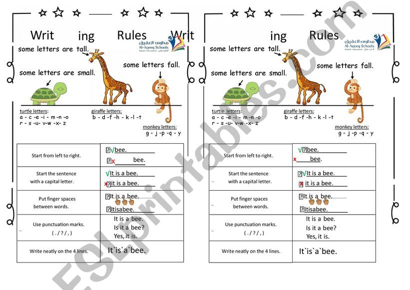 writing rules  powerpoint