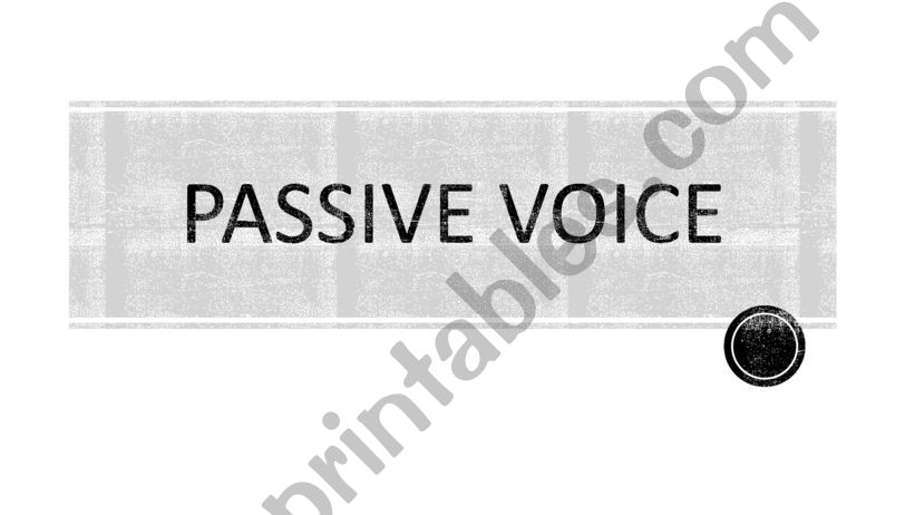 Passive voice powerpoint