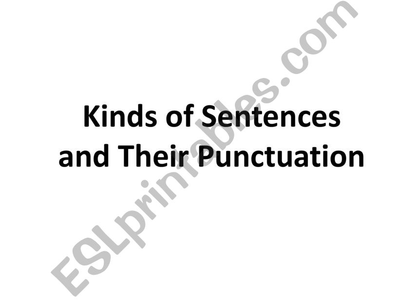 Kinds of Sentences powerpoint