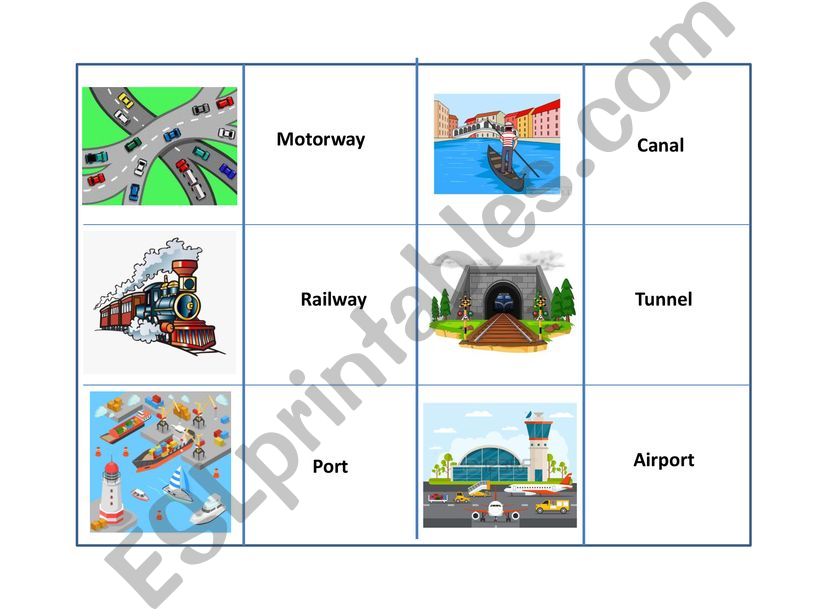 Memory game :transport powerpoint