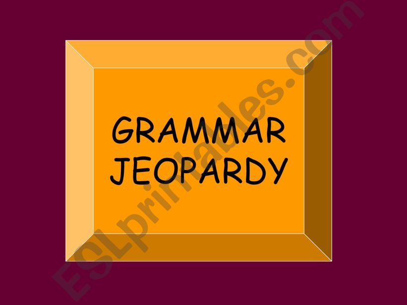  Grammar Jeopardy powerpoint