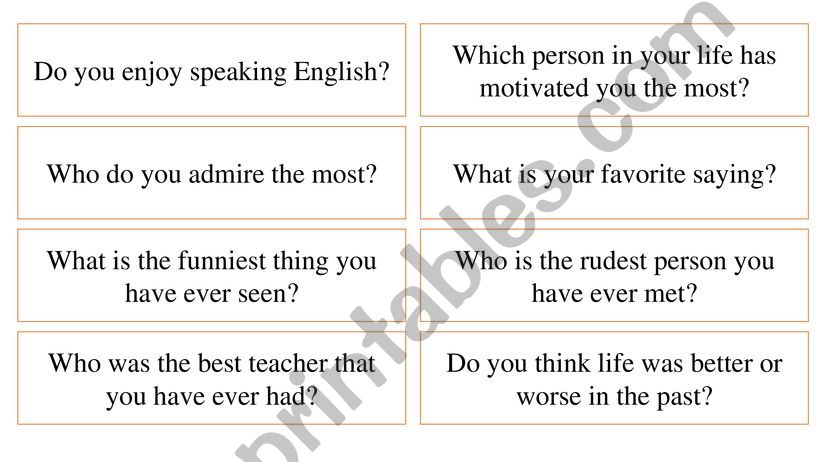 Conversation starters powerpoint