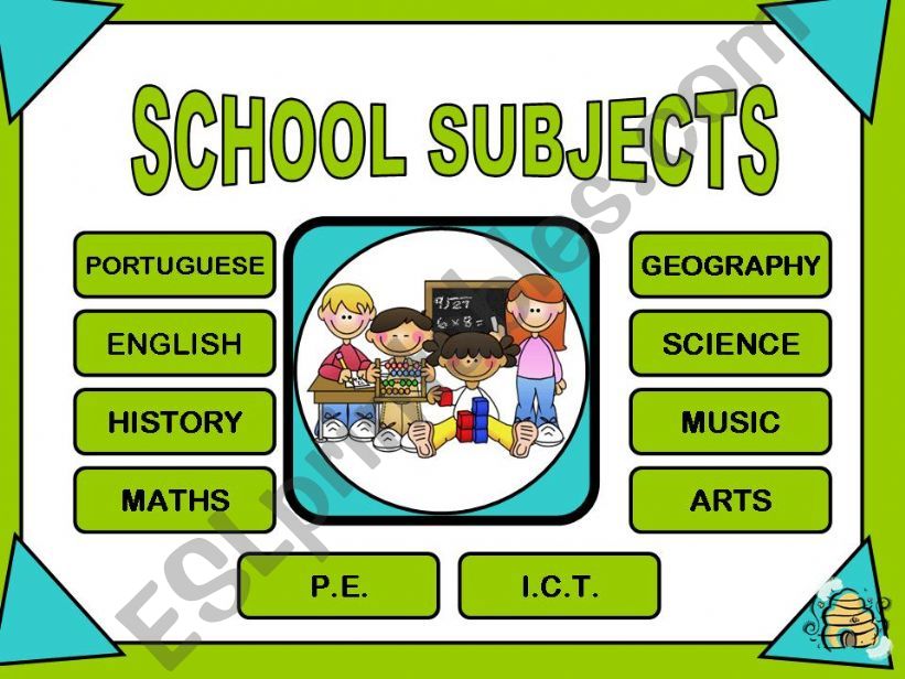 SCHOOL SUBJECTS GAME powerpoint