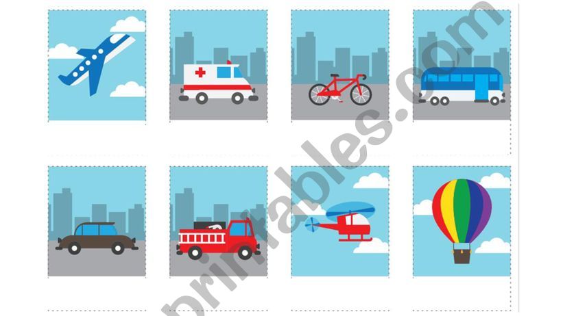 Means of transportation powerpoint