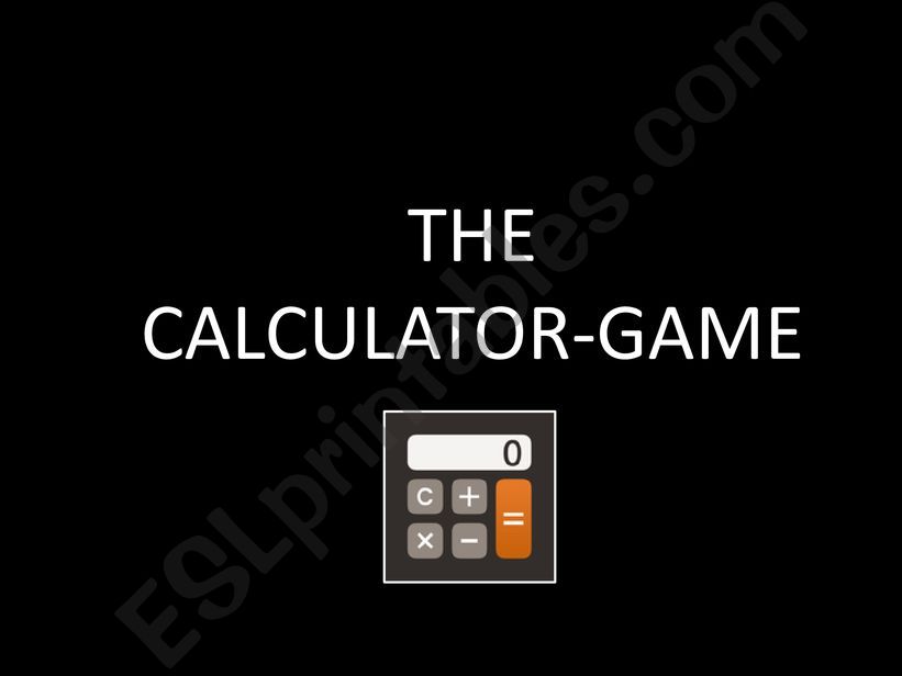 Calculator Game powerpoint