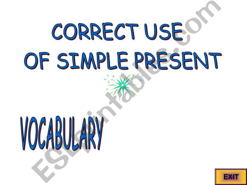 SIMPLE PRESENT USE powerpoint