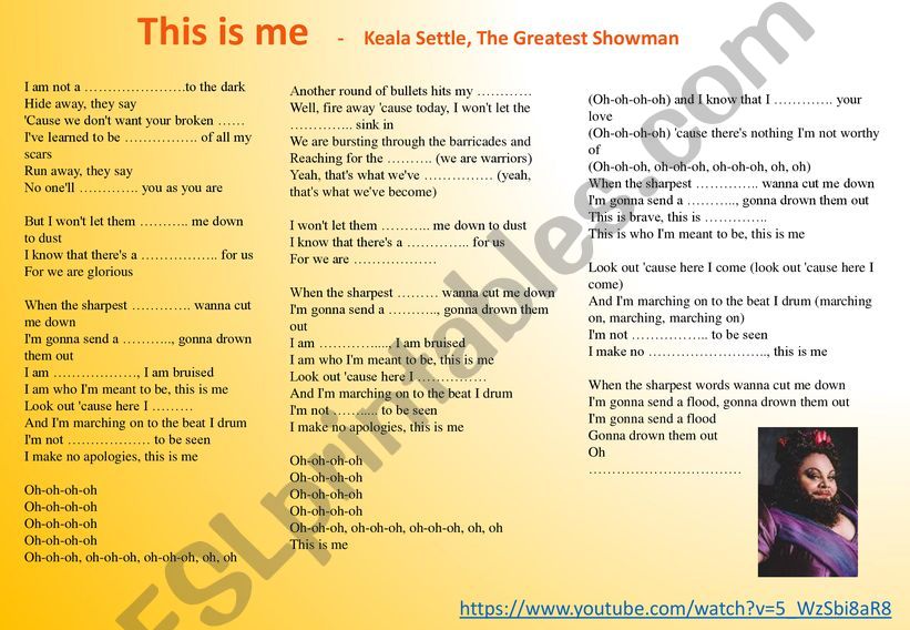 This is me - Lyrics of the song