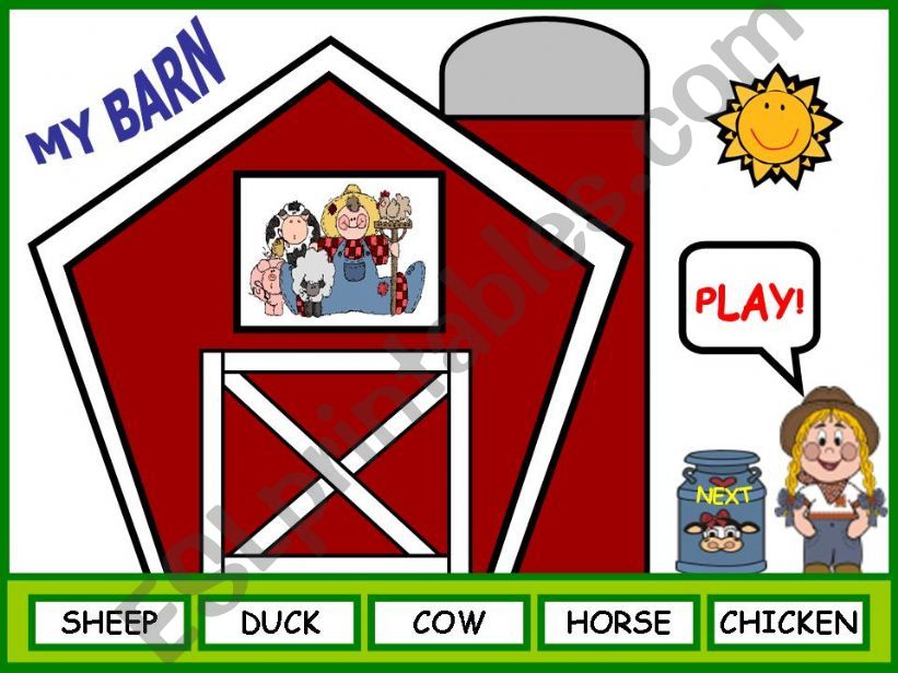 IN MY BARN - GAME powerpoint