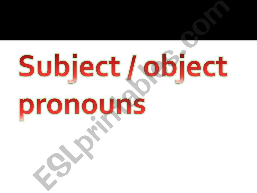Pronouns  powerpoint