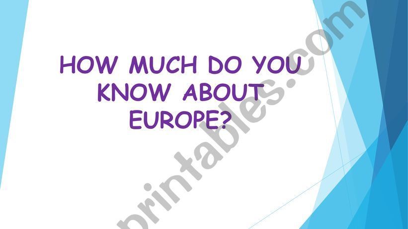 QUIZ ON EUROPEAN UNION powerpoint