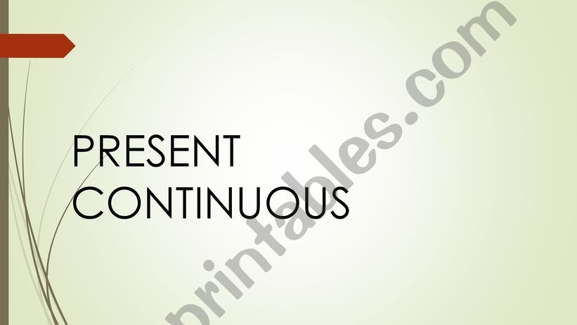 PRESENT CONTINUOUS powerpoint