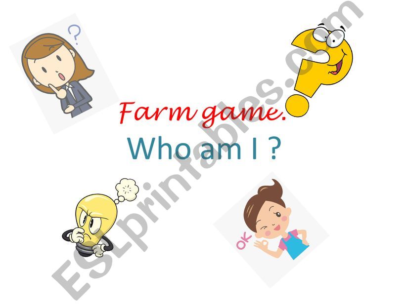 game: Farm animals, fruit and vegetables