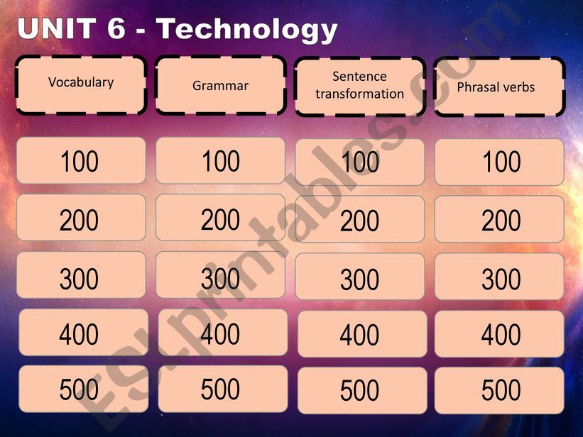 Phrasal verbs, vocabulary about technology