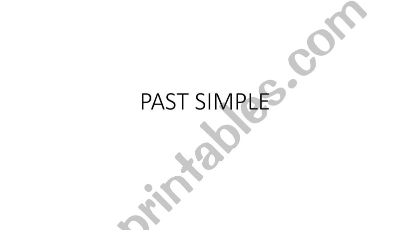 PAST SIMPLE powerpoint