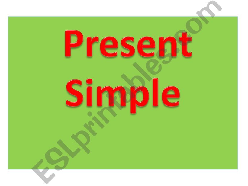 PRESENT SIMPLE powerpoint