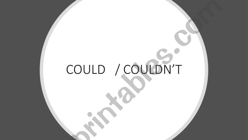COULD/COULDN�T powerpoint