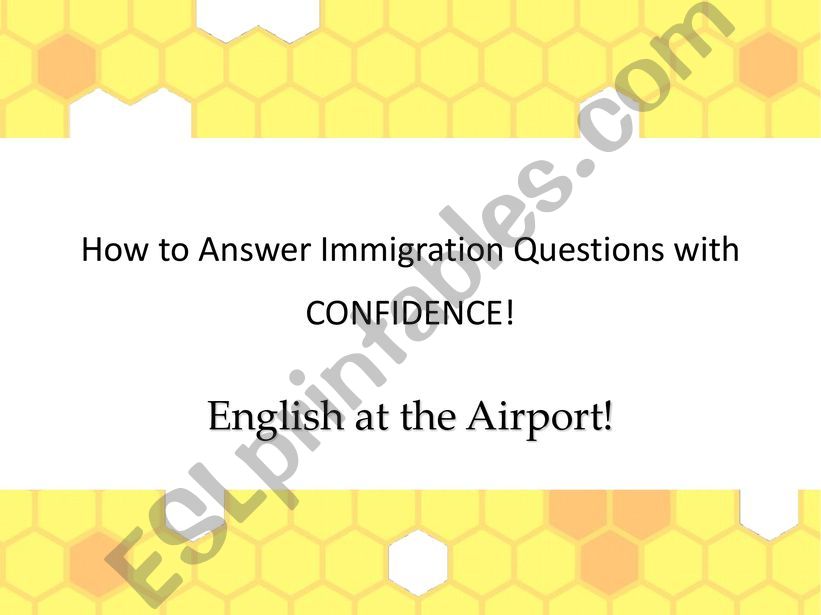 Immigration Questions and How to Answer them - At the Airport