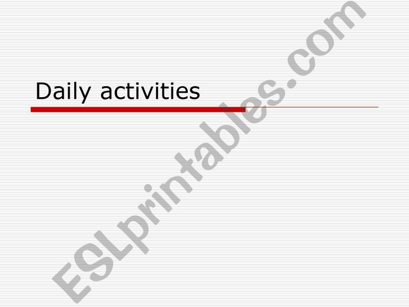 Daily Routine powerpoint