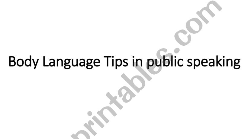 Public Speaking Tips powerpoint