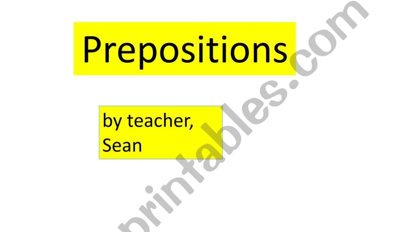 Prepositions powerpoint