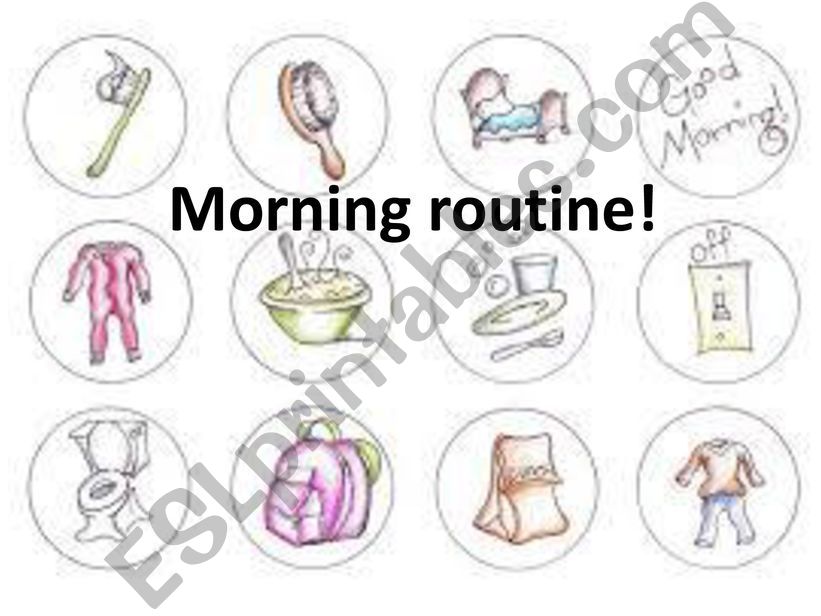 MORNING ROUTINE powerpoint