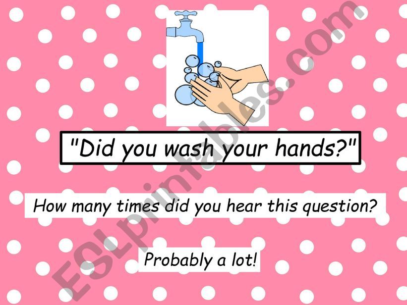 song: Wash Your Hands powerpoint