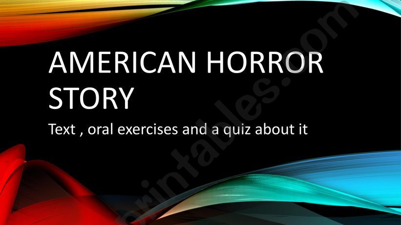 American Horror Story text and exercises
