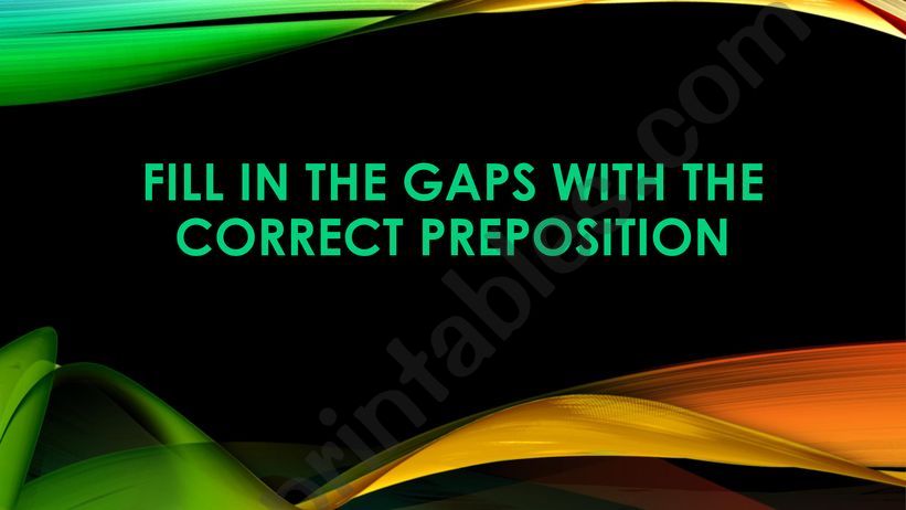 Prepositions of time powerpoint