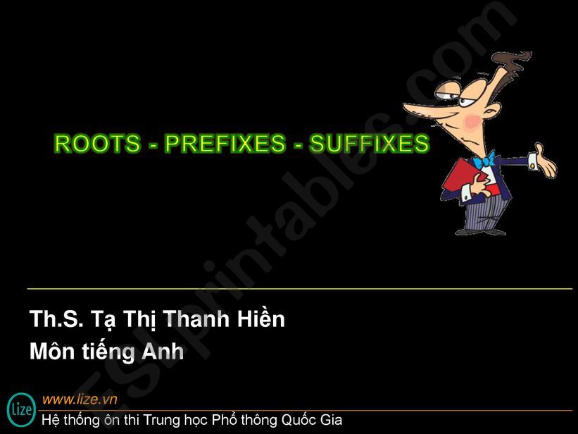 Roots - Prefixes - Suffixes powerpoint