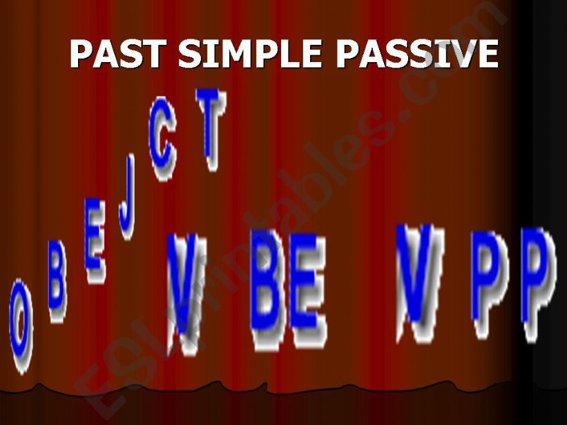 PAST SIMPLE  PASSIVE powerpoint