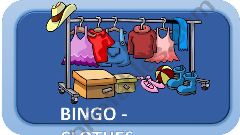 clothes - bingo game powerpoint