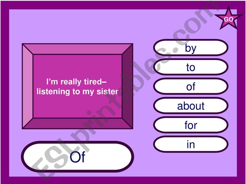 Verbs and Prepositions powerpoint