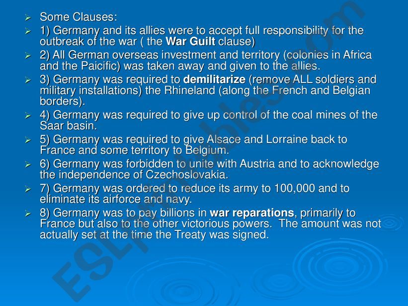 Treaty of Versailles powerpoint