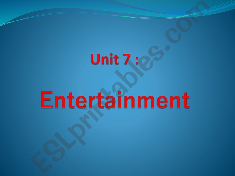 Entertaiment powerpoint