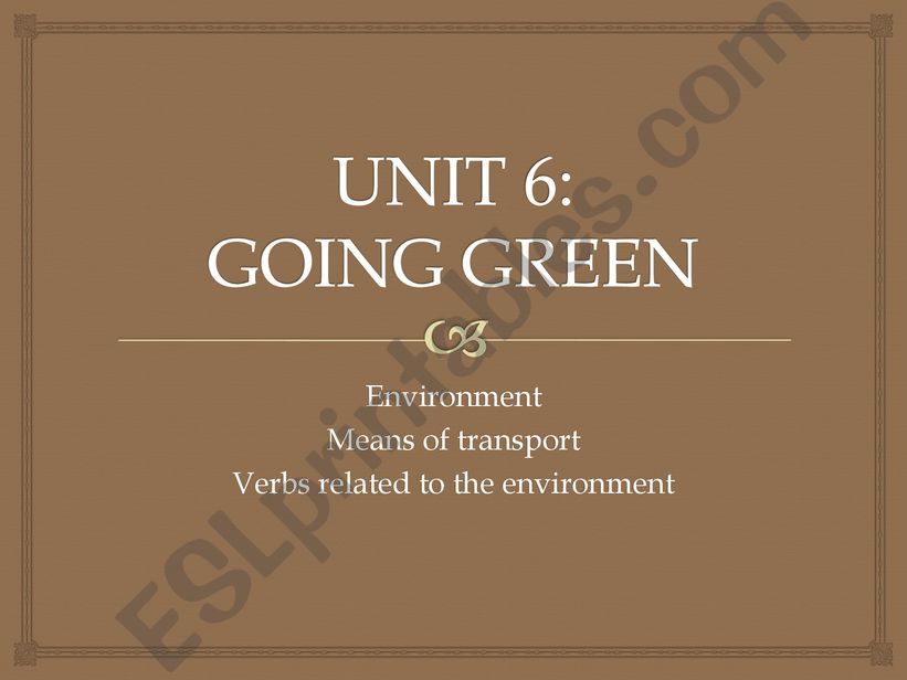 Going Green powerpoint