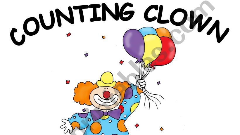 number 1-10 COUNTING CLOWN  powerpoint
