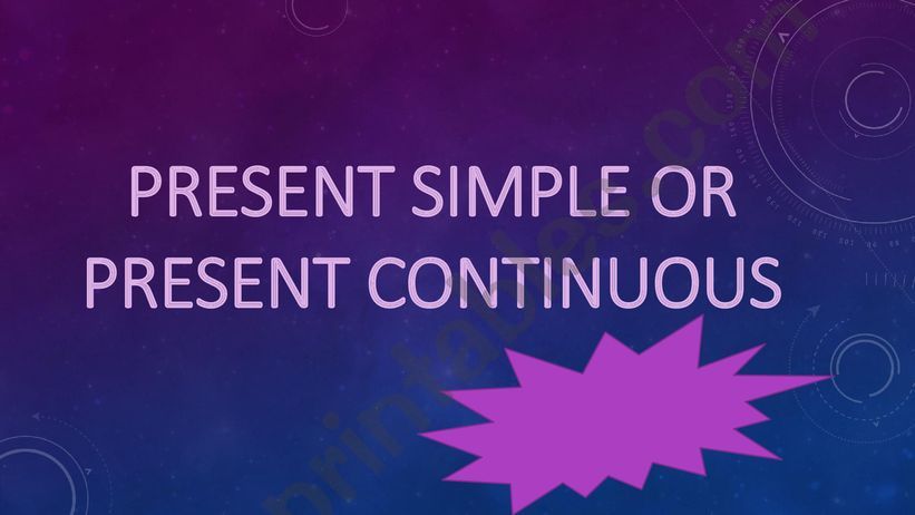 Present Simple or Present Continuous