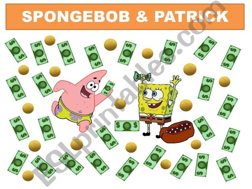 ESL English PowerPoints Spongebob and Patrick sell Chocolate