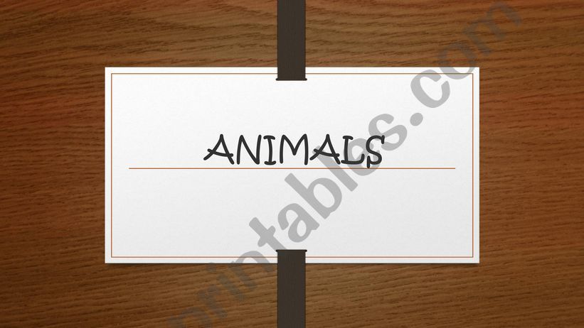 Animals II powerpoint