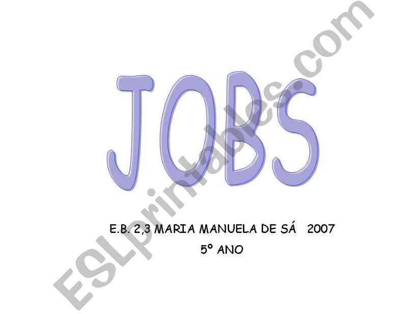 Jobs- elementary powerpoint