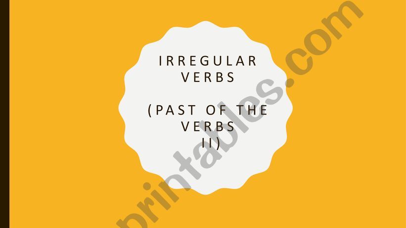 IRREGULAR VERBS 2 powerpoint