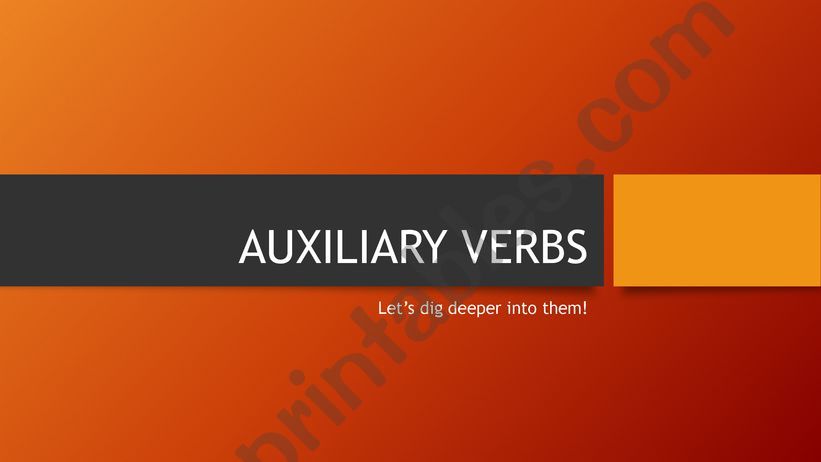 Auxiliary Verbs powerpoint
