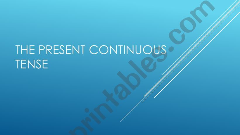 Present Continuous powerpoint