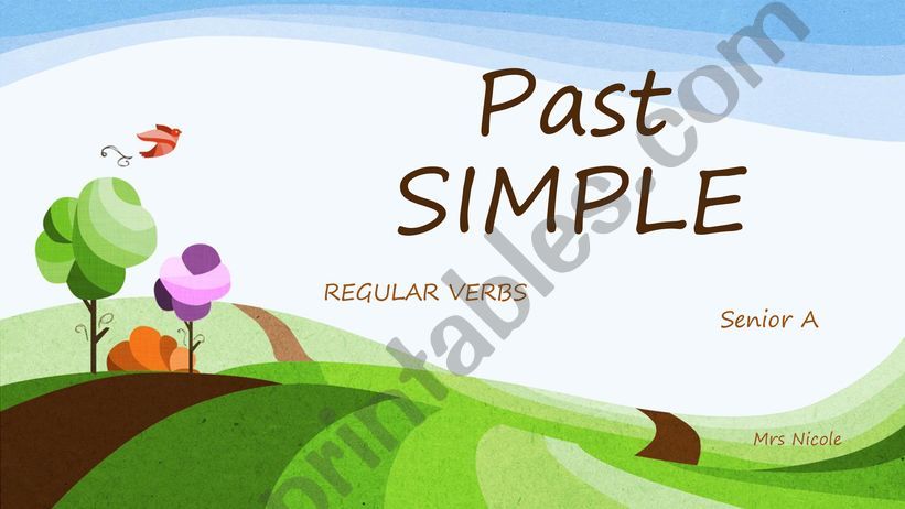 PAST SIMPLE - REGULAR VERBS presentation