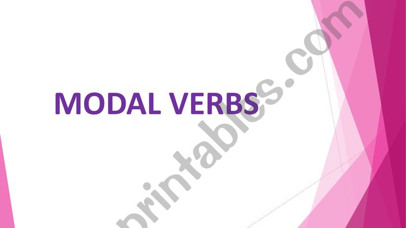 Modal Verbs powerpoint