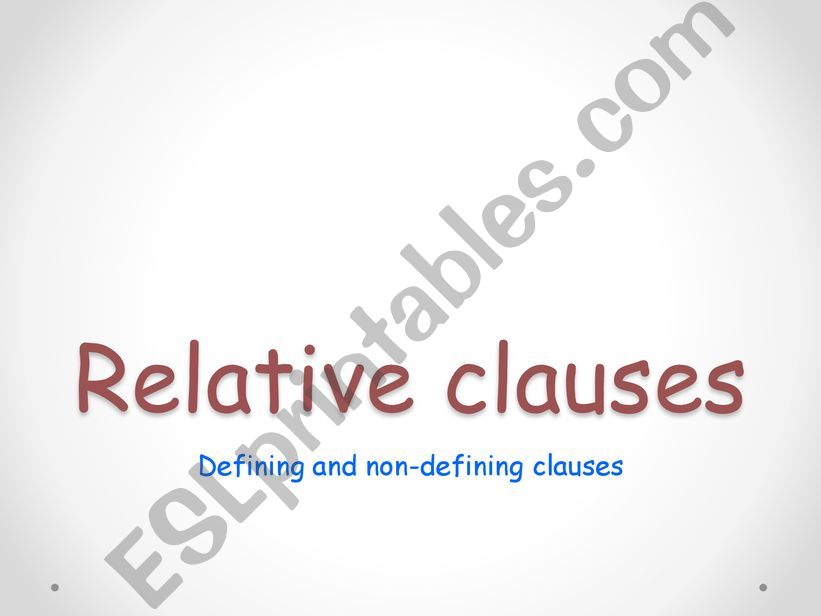 relative clauses powerpoint