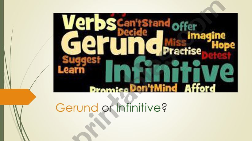 Gerunds and Infinitives powerpoint