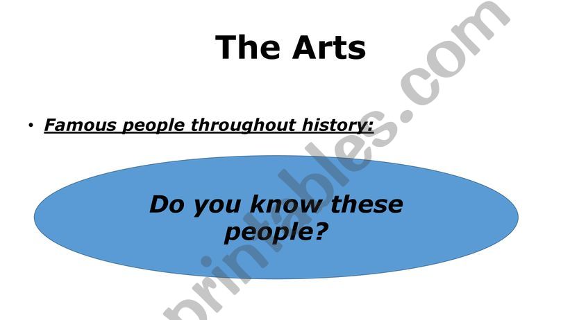 the arts and the simple past of the verb to be